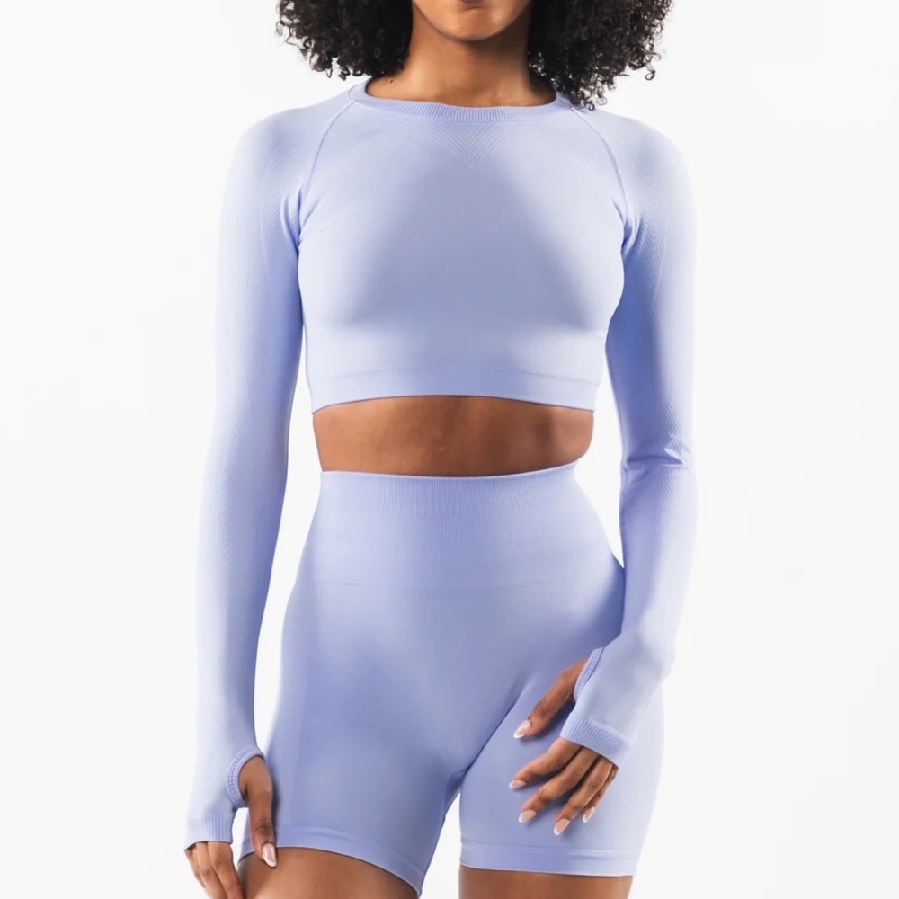 Stratus LS Crop in Mystic Blue by Alphalete